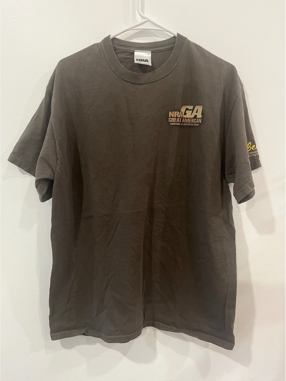 NRA Great American Hunter brown graphic T-shirt